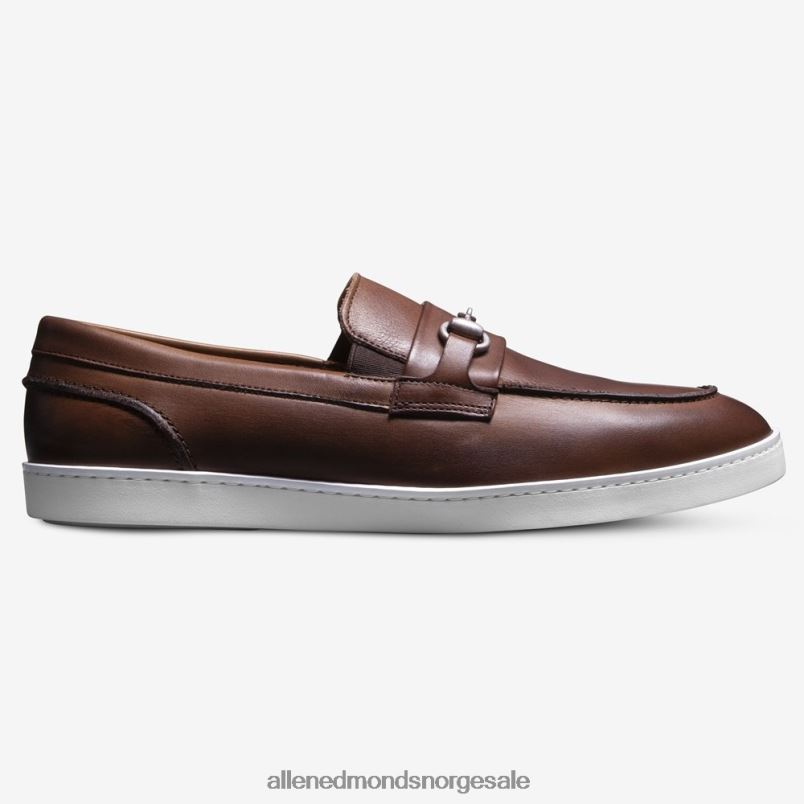 nei Allen Edmonds menn randolph bit slip-on joggesko mahogni skinn 64B6Z8