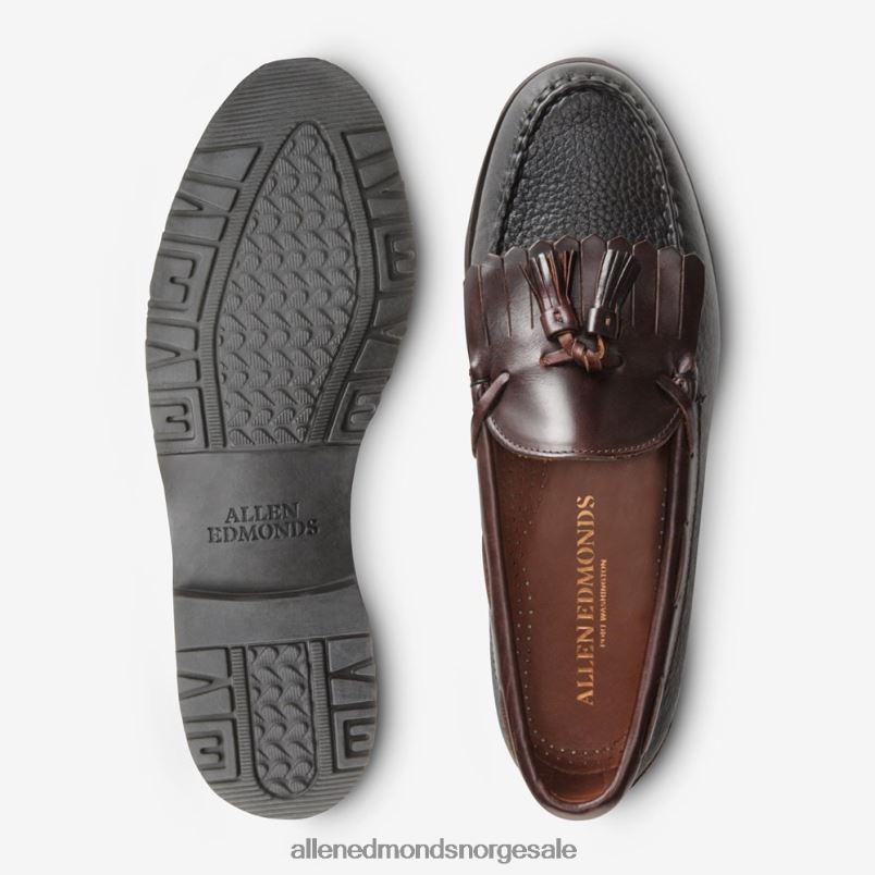 nei Allen Edmonds menn nashua dusk loafer svart brun 64B6Z440