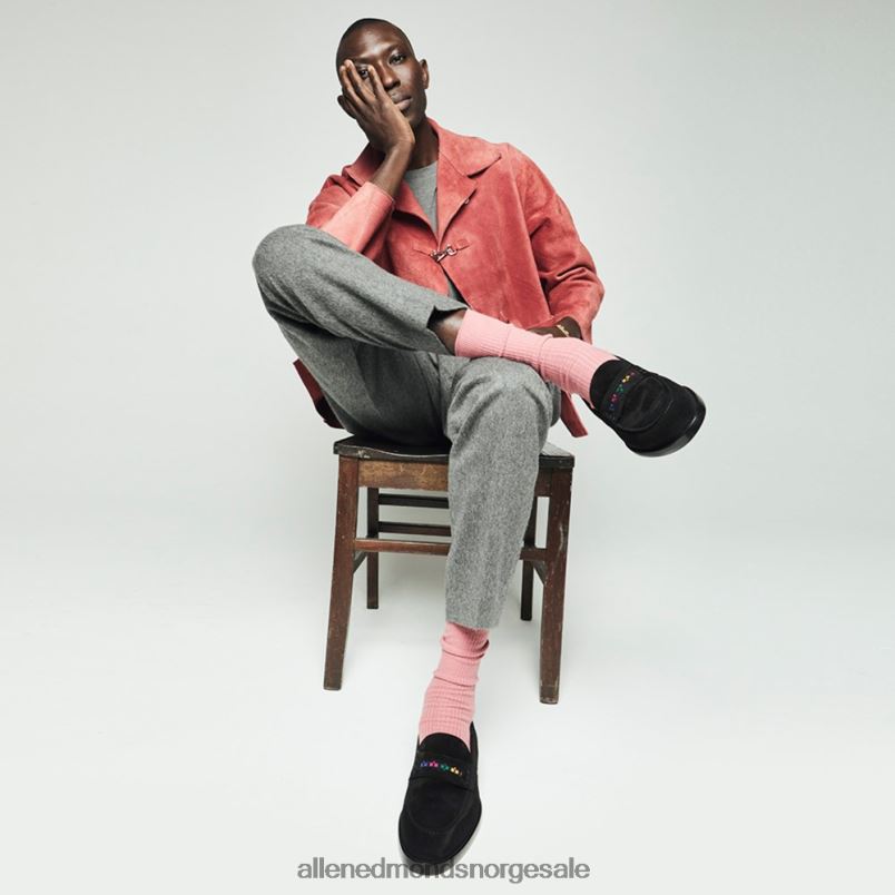nei Allen Edmonds menn bolama penny loafer i semsket skinn fra Armando cabral svart 64B6Z464
