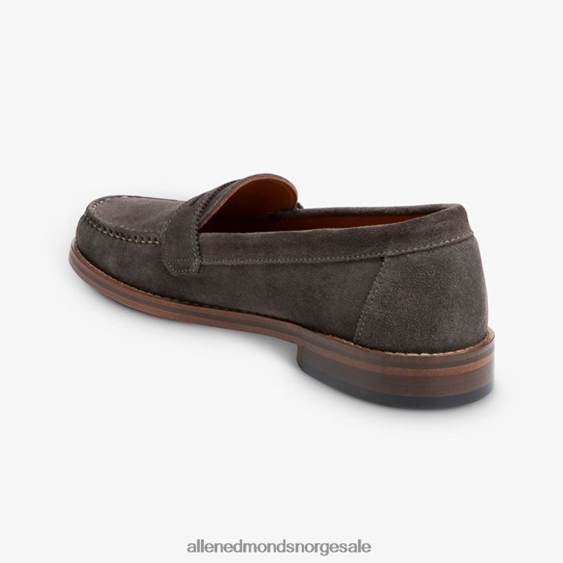 nei Allen Edmonds menn dylan penny loafer grå semsket skinn 64B6Z351
