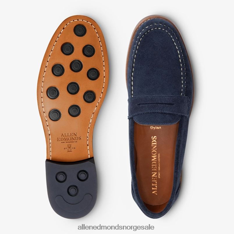 nei Allen Edmonds menn dylan penny loafer marineblå semsket skinn 64B6Z350