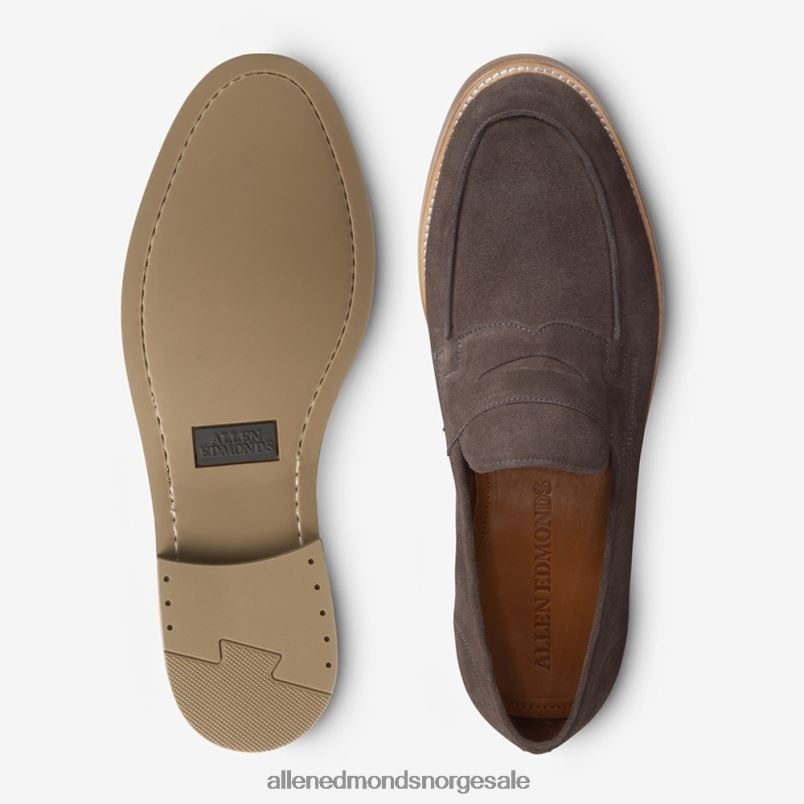 nei Allen Edmonds menn newton penny loafer grå semsket skinn 64B6Z383