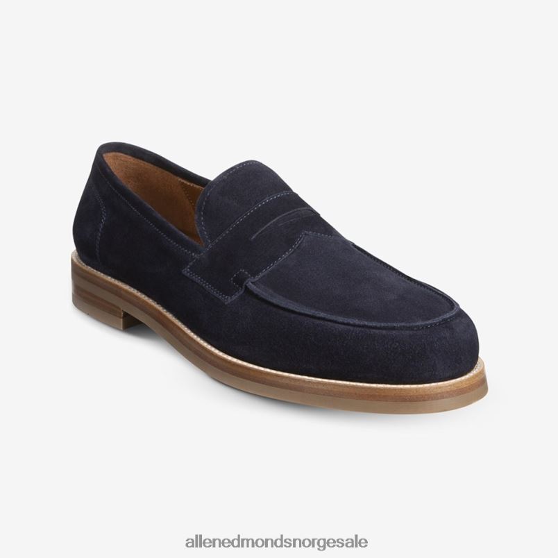 nei Allen Edmonds menn newton penny loafer marineblå semsket skinn 64B6Z384