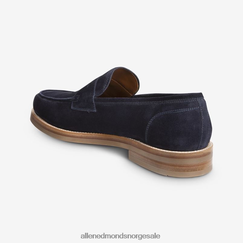 nei Allen Edmonds menn newton penny loafer marineblå semsket skinn 64B6Z384