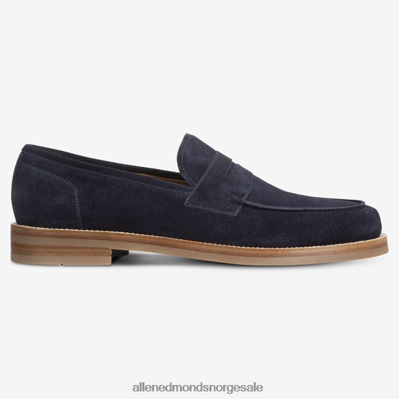 nei Allen Edmonds menn newton penny loafer marineblå semsket skinn 64B6Z384