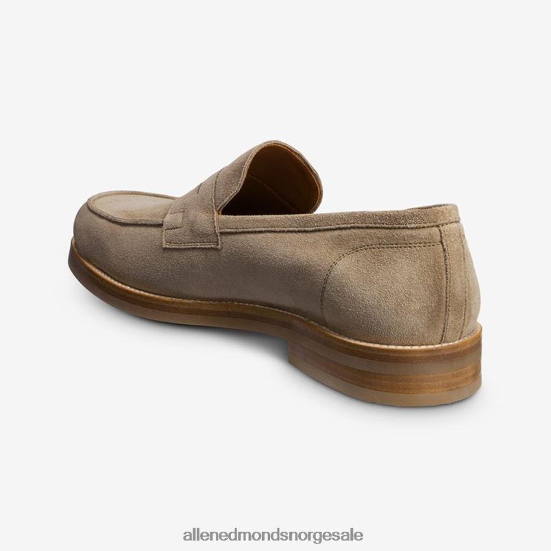 nei Allen Edmonds menn newton penny loafer taupe semsket skinn 64B6Z382