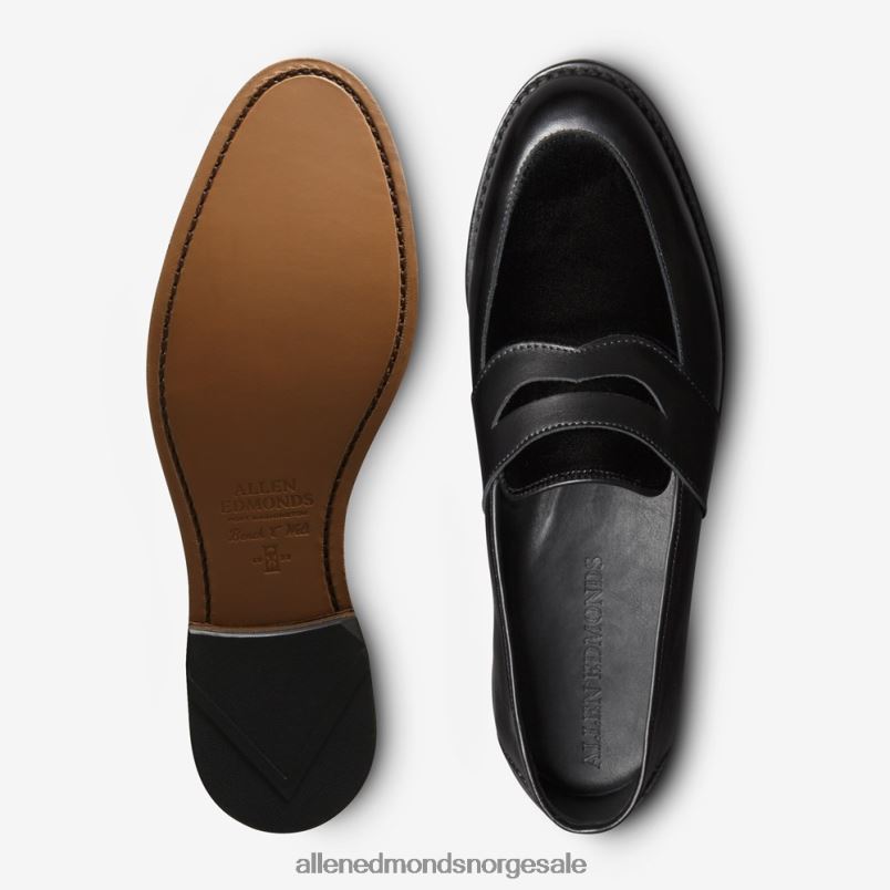 nei Allen Edmonds menn randolph penny loafer Svart velvet 64B6Z17