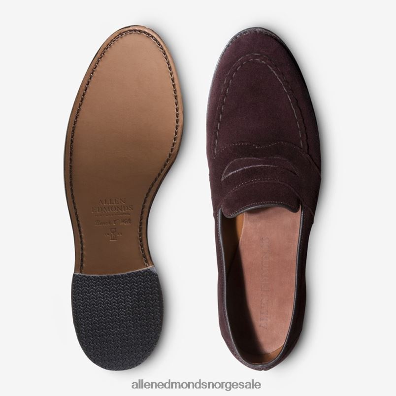 nei Allen Edmonds menn randolph penny loafer burgunder semsket skinn 64B6Z35