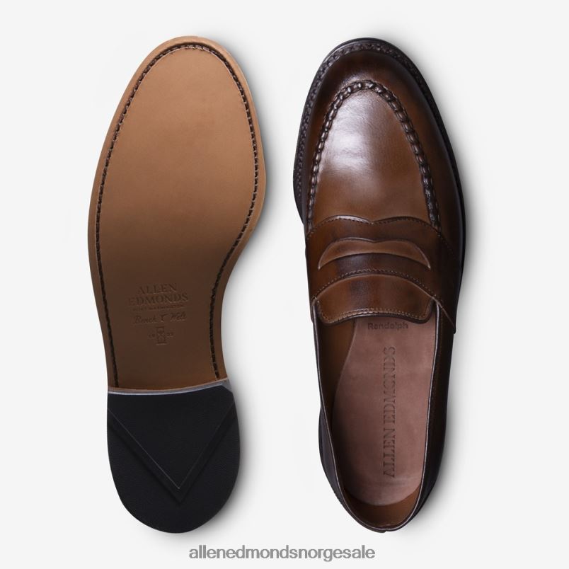 nei Allen Edmonds menn randolph penny loafer kaffe brun 64B6Z3