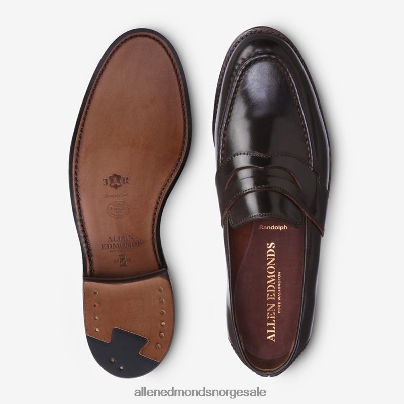 nei Allen Edmonds menn randolph shell cordovan penny loafer brun cordovan 64B6Z301