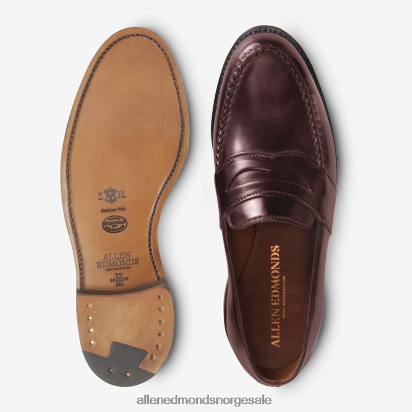 nei Allen Edmonds menn randolph shell cordovan penny loafer burgunder cordovan 64B6Z300
