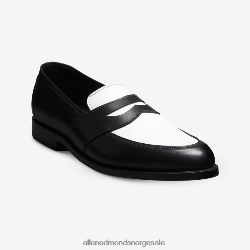 nei Allen Edmonds menn randolph tilskuer penny loafer svart/hvitt skinn 64B6Z170