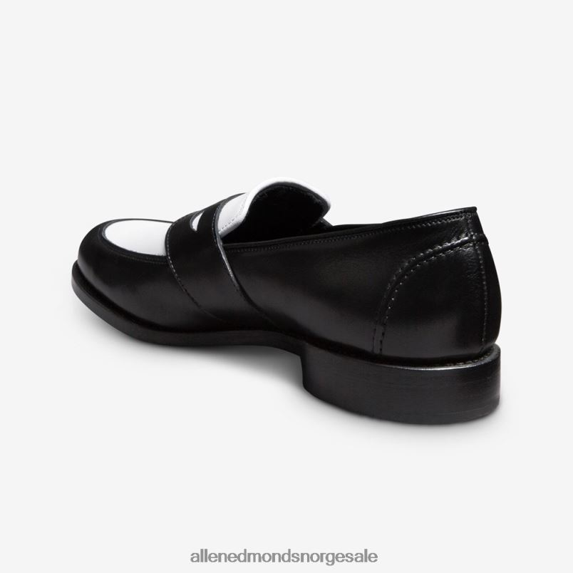 nei Allen Edmonds menn randolph tilskuer penny loafer svart/hvitt skinn 64B6Z170