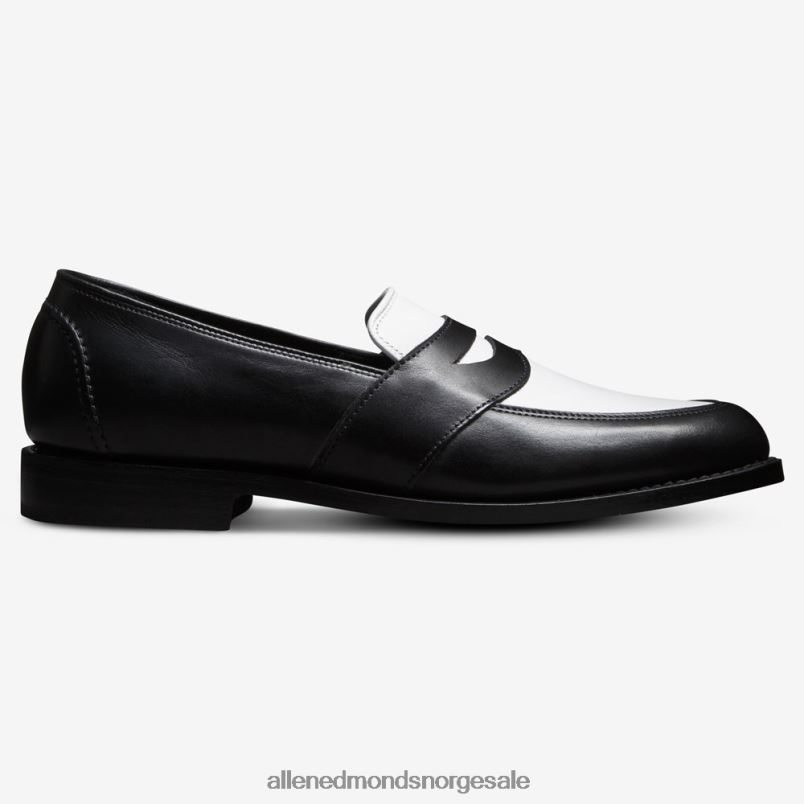 nei Allen Edmonds menn randolph tilskuer penny loafer svart/hvitt skinn 64B6Z170