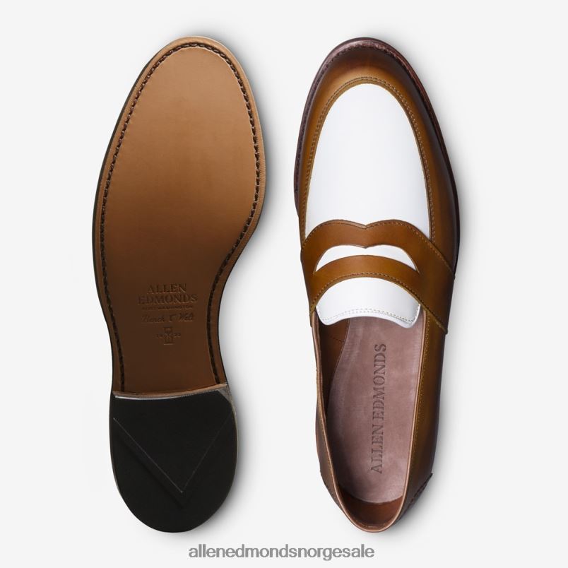 nei Allen Edmonds menn randolph tilskuer penny loafer valnøtt/hvitt skinn 64B6Z6