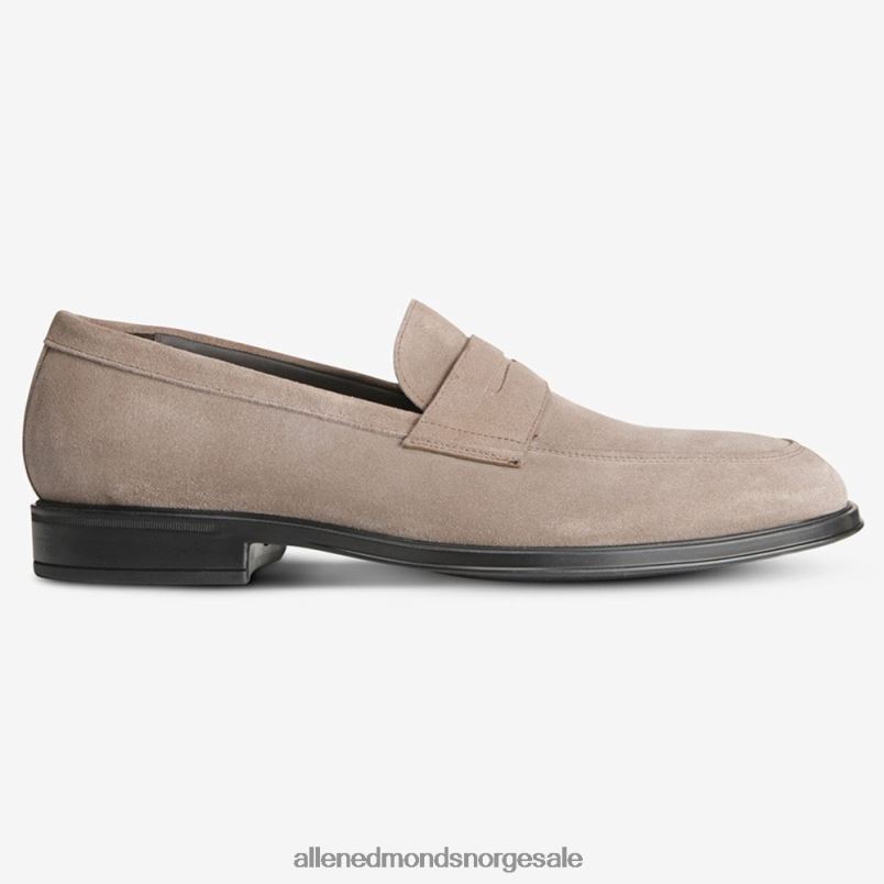 nei Allen Edmonds menn salerno penny loafer i semsket skinn grå 64B6Z99