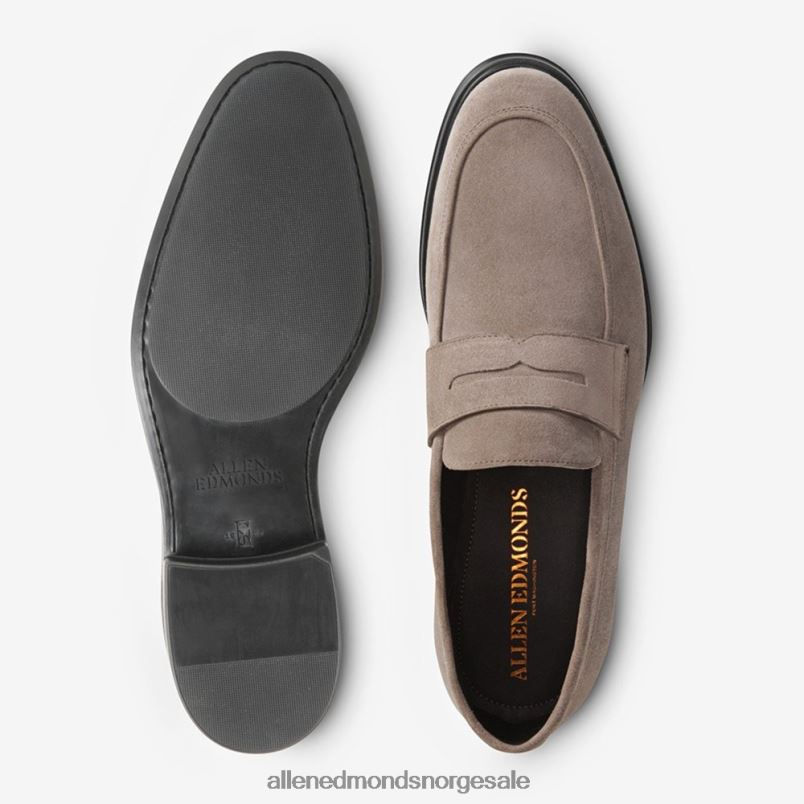 nei Allen Edmonds menn salerno penny loafer i semsket skinn grå 64B6Z99