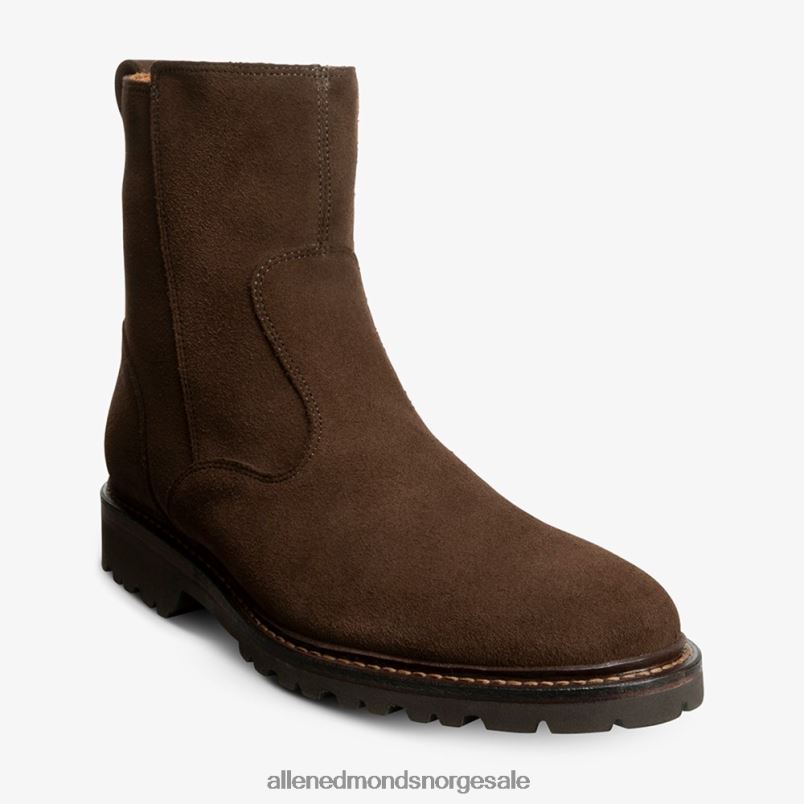 nei Allen Edmonds menn Discovery moto støvel brunt semsket skinn 64B6Z428
