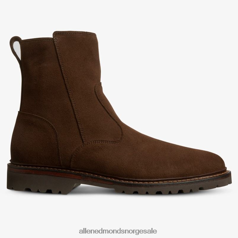 nei Allen Edmonds menn Discovery moto støvel brunt semsket skinn 64B6Z428