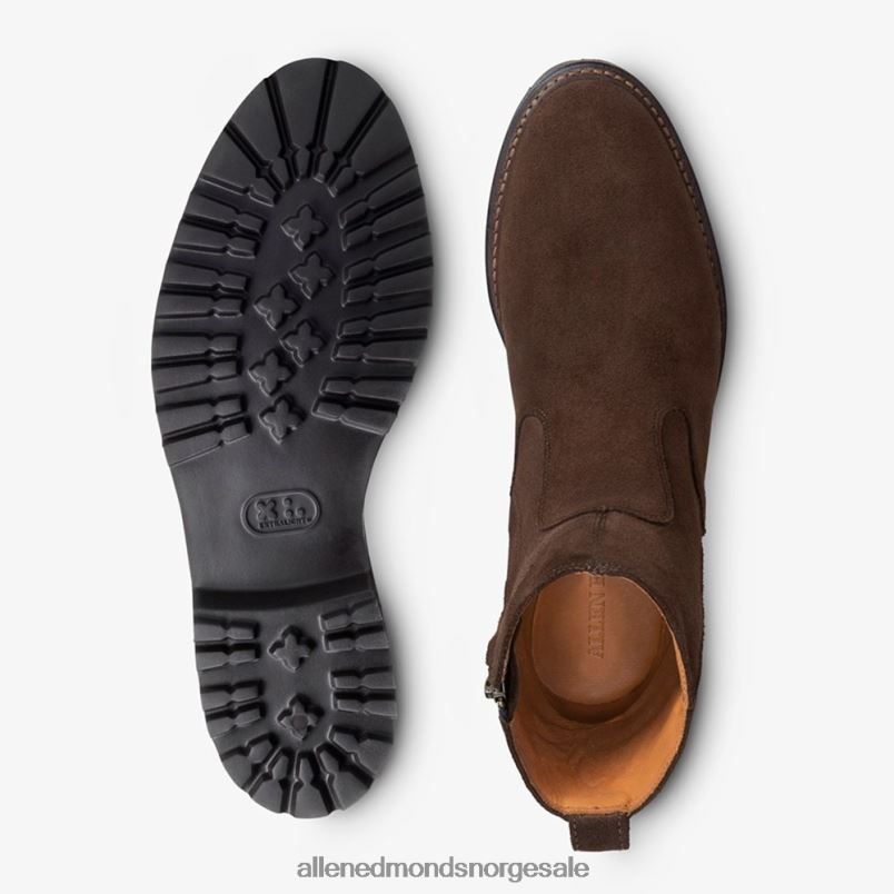 nei Allen Edmonds menn Discovery moto støvel brunt semsket skinn 64B6Z428