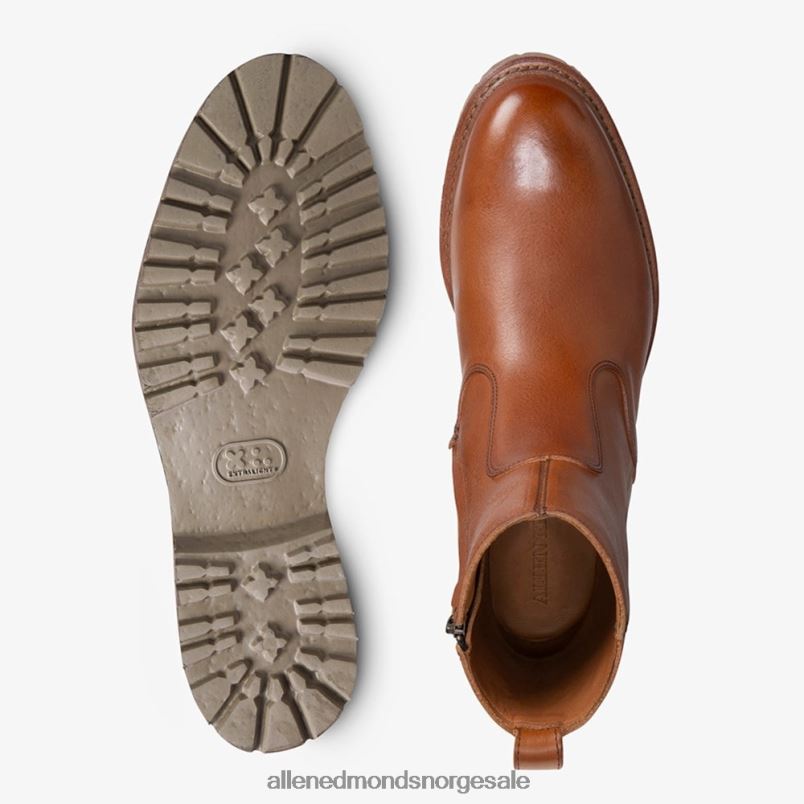 nei Allen Edmonds menn Discovery moto støvel konjakk 64B6Z427