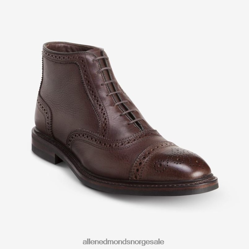 nei Allen Edmonds menn hamilton oxford-kjolestøvel med cap-toe brunt tumlet 64B6Z131