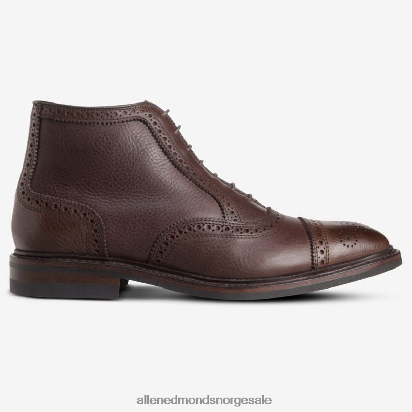 nei Allen Edmonds menn hamilton oxford-kjolestøvel med cap-toe brunt tumlet 64B6Z131
