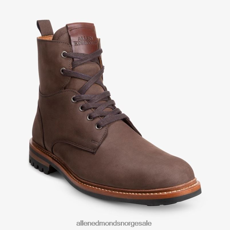 nei Allen Edmonds menn chapman værbestandig kampstøvel brunt semsket skinn 64B6Z405