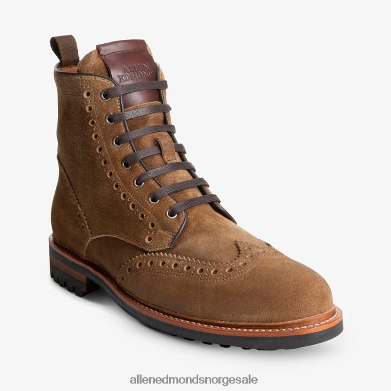 nei Allen Edmonds menn chapman værbestandig vingetippstøvel lysebrunt semsket skinn 64B6Z474