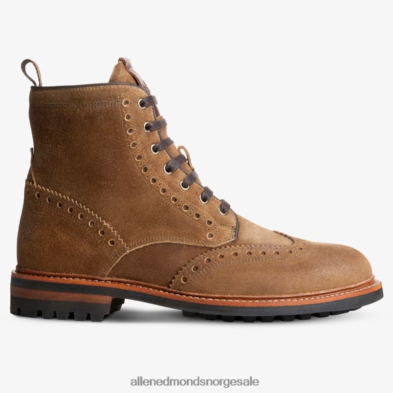 nei Allen Edmonds menn chapman værbestandig vingetippstøvel lysebrunt semsket skinn 64B6Z474