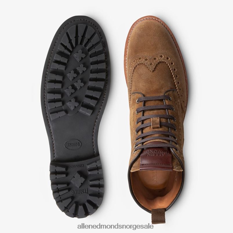 nei Allen Edmonds menn chapman værbestandig vingetippstøvel lysebrunt semsket skinn 64B6Z474