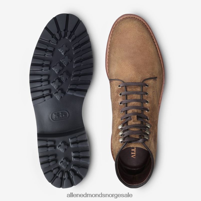 nei Allen Edmonds menn higgins mill boot med lug såle lysebrunt semsket skinn 64B6Z470