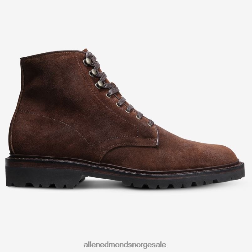 nei Allen Edmonds menn higgins mill boot med lug såle snus brun semsket skinn 64B6Z471