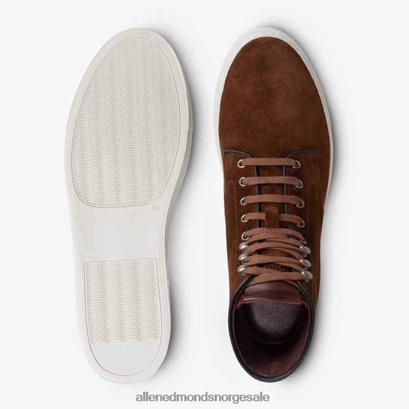 nei Allen Edmonds menn higgins mill high-top joggesko snus brun semsket skinn 64B6Z94