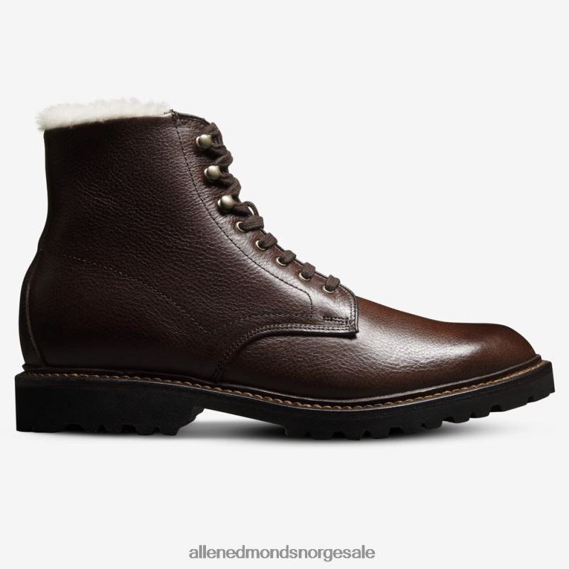 nei Allen Edmonds menn higgins mill hiker shearling støvel brunt skinn 64B6Z144