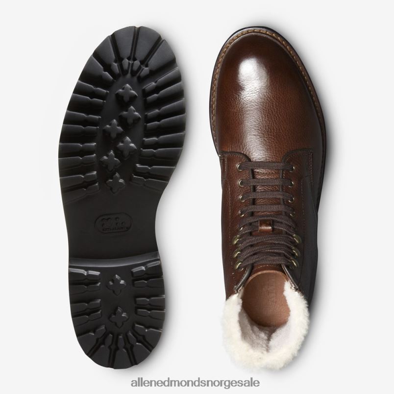 nei Allen Edmonds menn higgins mill hiker shearling støvel brunt skinn 64B6Z144