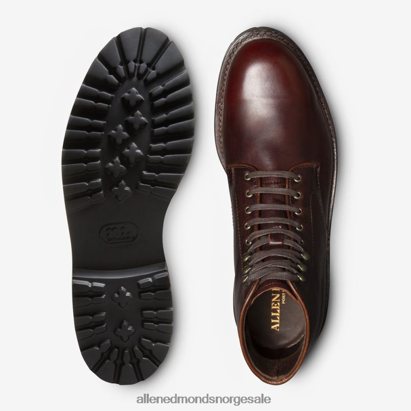 nei Allen Edmonds menn higgins mill værbestandig støvel med lugsåle burgunder 64B6Z261