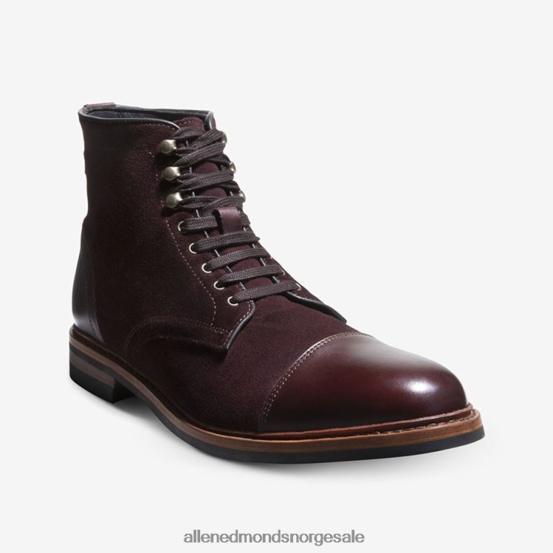 nei Allen Edmonds menn landon cap-toe støvel burgunder semsket skinn 64B6Z367