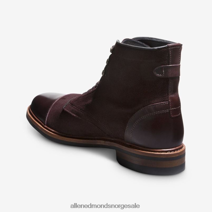nei Allen Edmonds menn landon cap-toe støvel burgunder semsket skinn 64B6Z367
