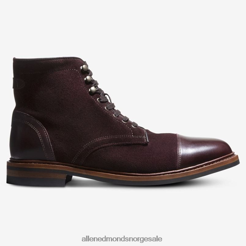 nei Allen Edmonds menn landon cap-toe støvel burgunder semsket skinn 64B6Z367