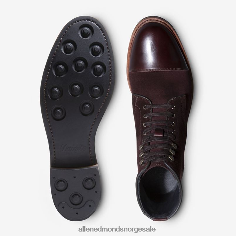 nei Allen Edmonds menn landon cap-toe støvel burgunder semsket skinn 64B6Z367