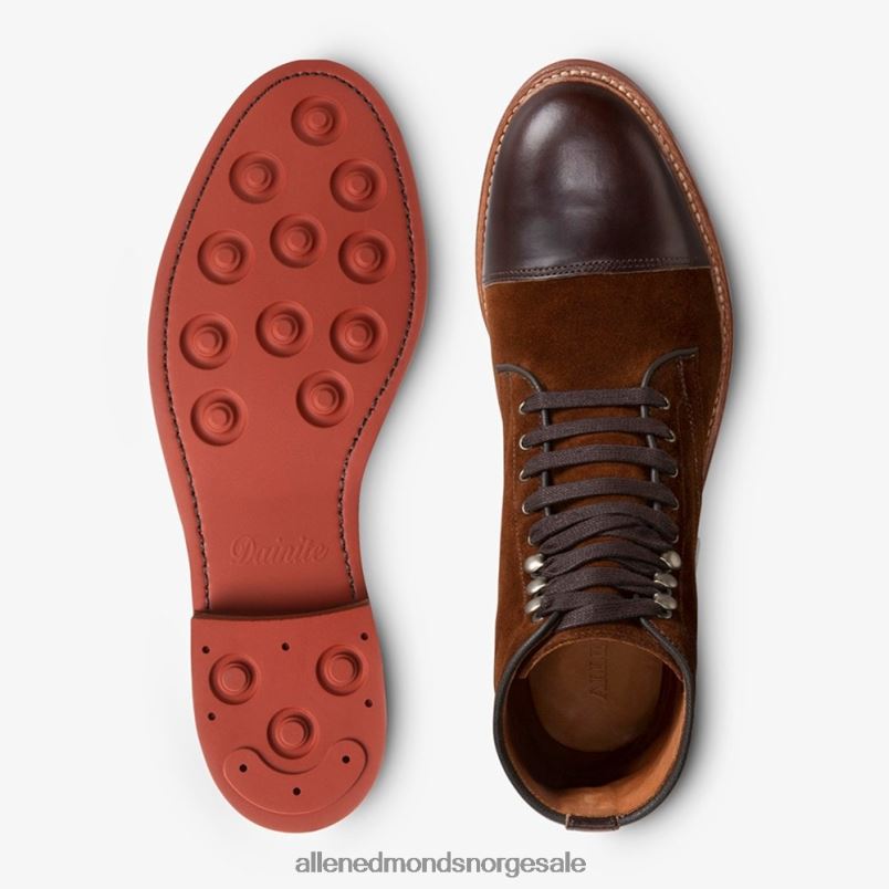 nei Allen Edmonds menn landon cap-toe støvel snus brun semsket skinn 64B6Z365