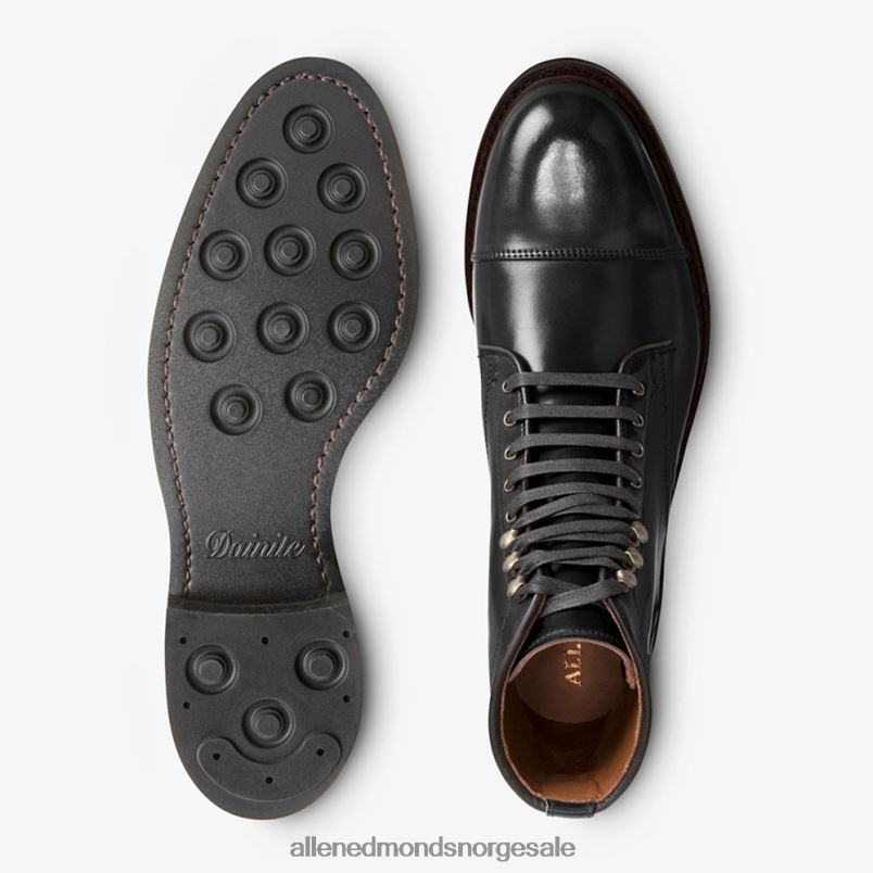 nei Allen Edmonds menn landon shell cordovan cap-toe dress boot svart cordovan 64B6Z54