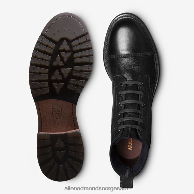 nei Allen Edmonds menn Normandy cap-toe støvler svart 64B6Z145