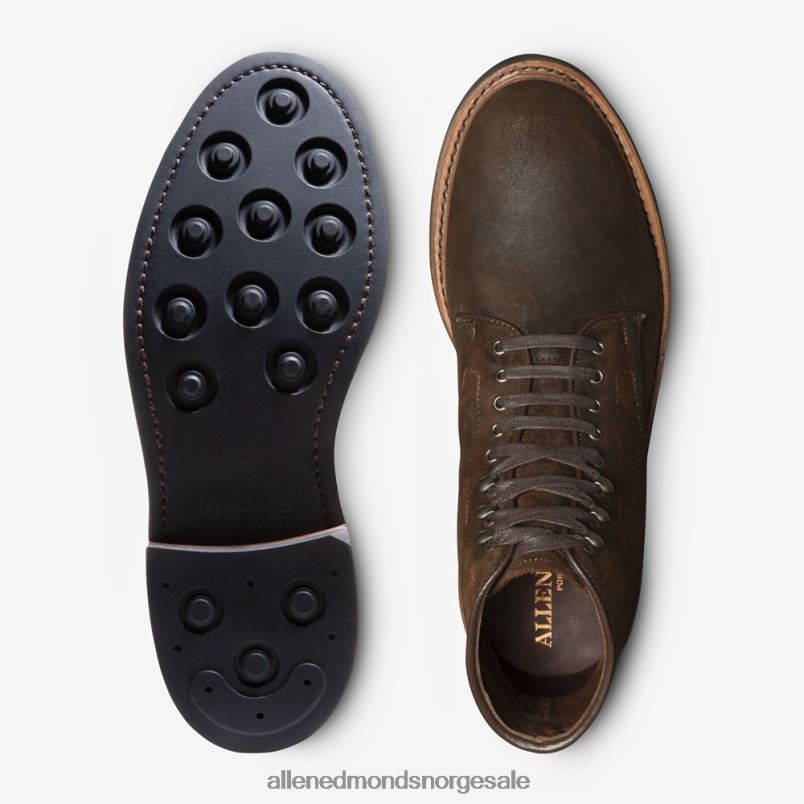 nei Allen Edmonds menn higgins mill værbestandig støvel brun vokset semsket skinn 64B6Z280