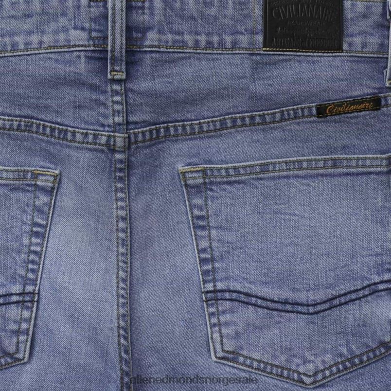 nei Allen Edmonds unisex civilianaire walker jeans med slim-rett passform middels distressed blå 64B6Z503
