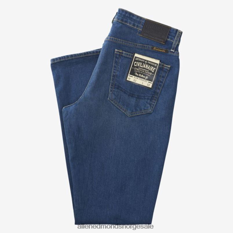 nei Allen Edmonds unisex civilianaire walker jeans med slim-rett passform middels skyll blå 64B6Z500