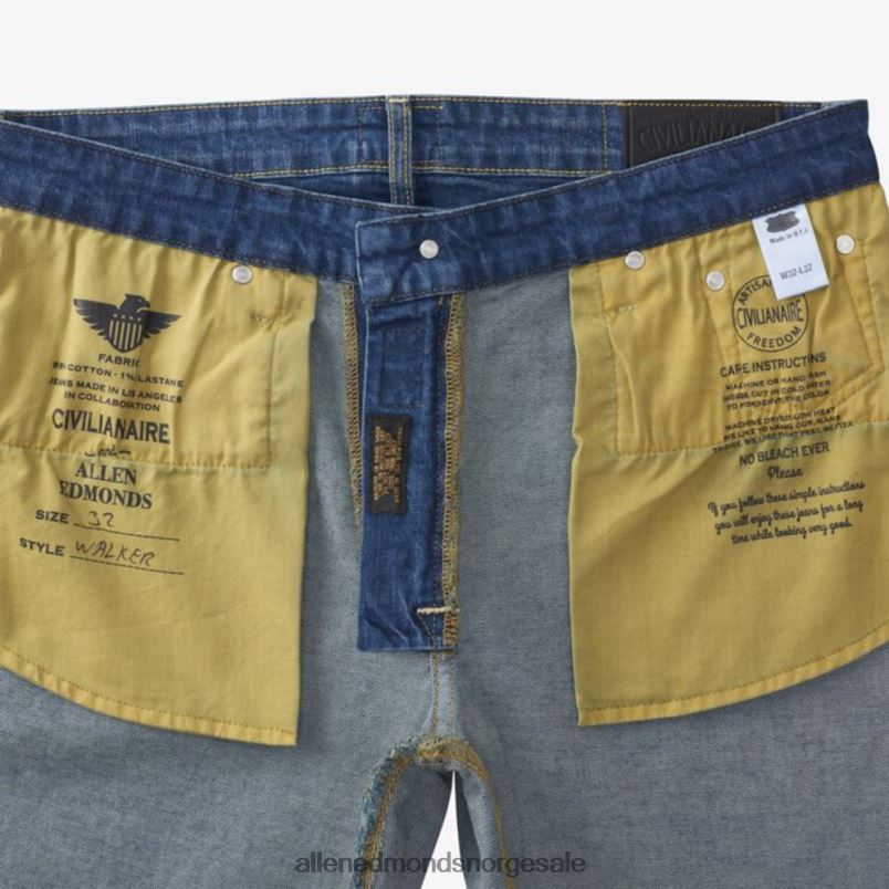 nei Allen Edmonds unisex civilianaire walker jeans med slim-rett passform middels skyll blå 64B6Z500