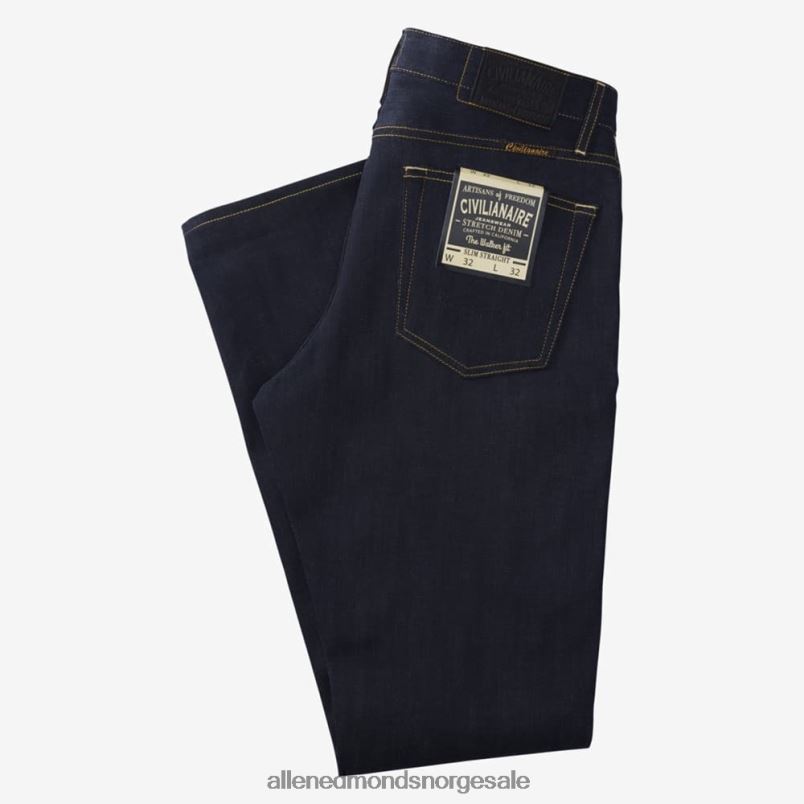 nei Allen Edmonds unisex civilianaire - walker slim straight leg jean i overdye raw overfarge råblått 64B6Z161
