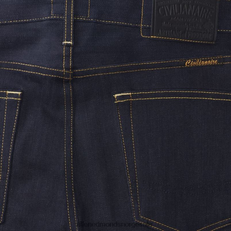 nei Allen Edmonds unisex civilianaire - walker slim straight leg jean i overdye raw overfarge råblått 64B6Z161